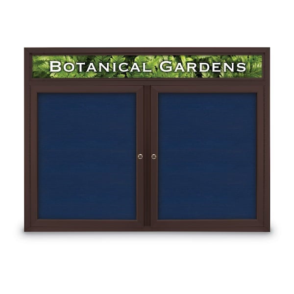 United Visual Products Open Faced Traditional Corkboard, 60x48" UV644A-SATIN-AMETHY - main